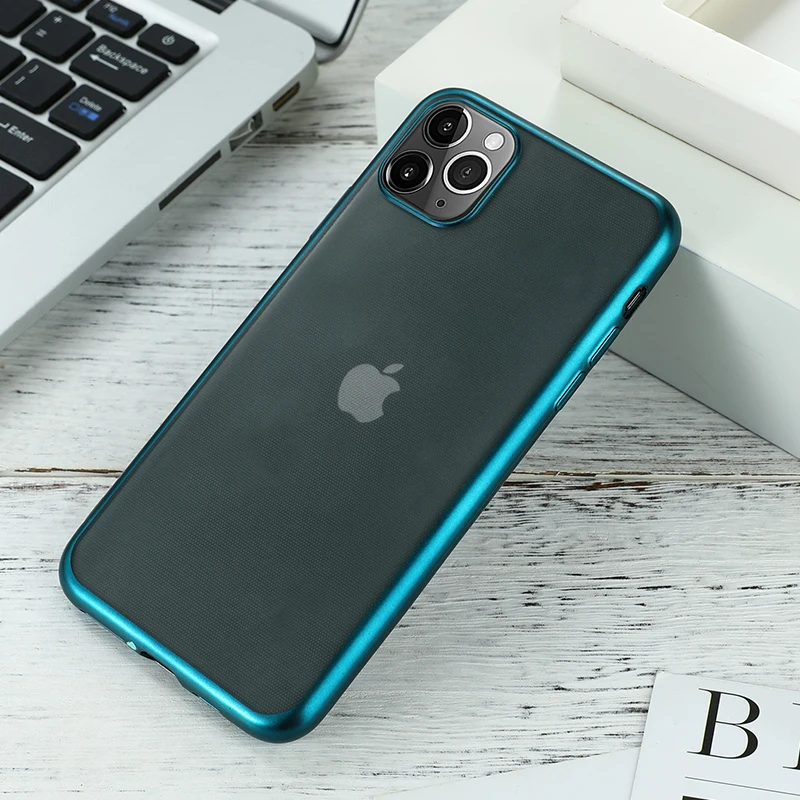 ТПУ силиконовый чехол с покрытием для iPhone 11 11Pro 11Promax для iPhone XSMax XR X 6S 7 8 чехол с 3D лазерным покрытием Прозрачный чехол - Цвет: Green