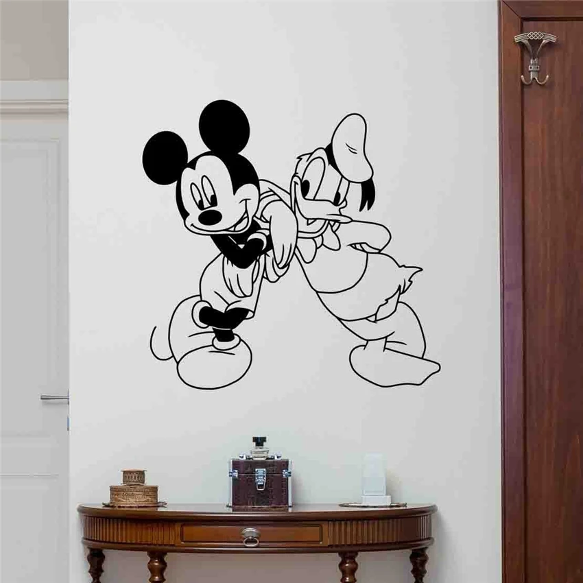 Disney Микки Мышь Дональд Дак виниловые наклейки на стены Стикеры для детской