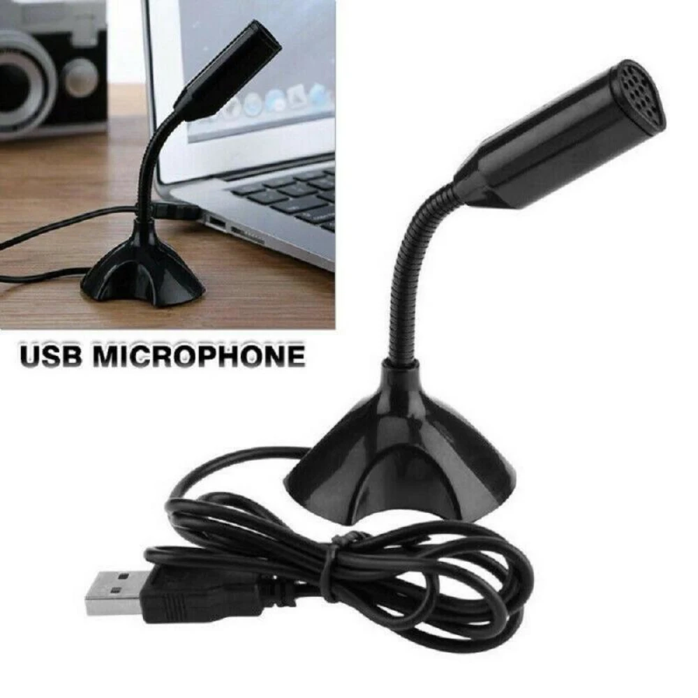 

Adjustable USB Laptop Microphone Mini Studio Speech Microphone Stand Mic With Holder for Desktop PC High Quality Dropshipping