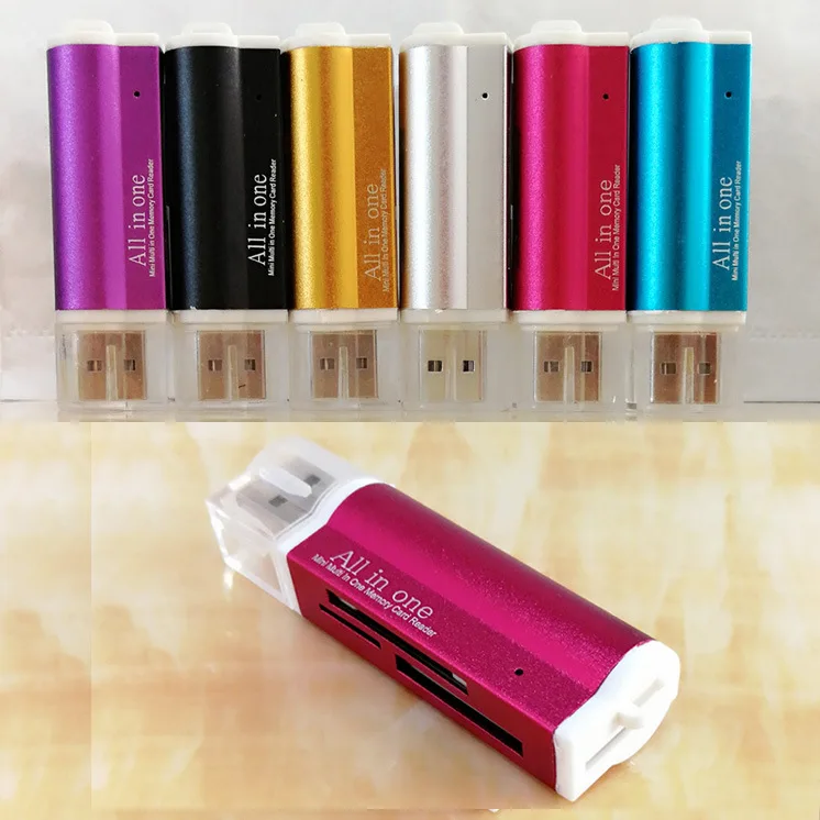 

Aluminum alloy shell four in one multi-function card reader USB2.0 card reader