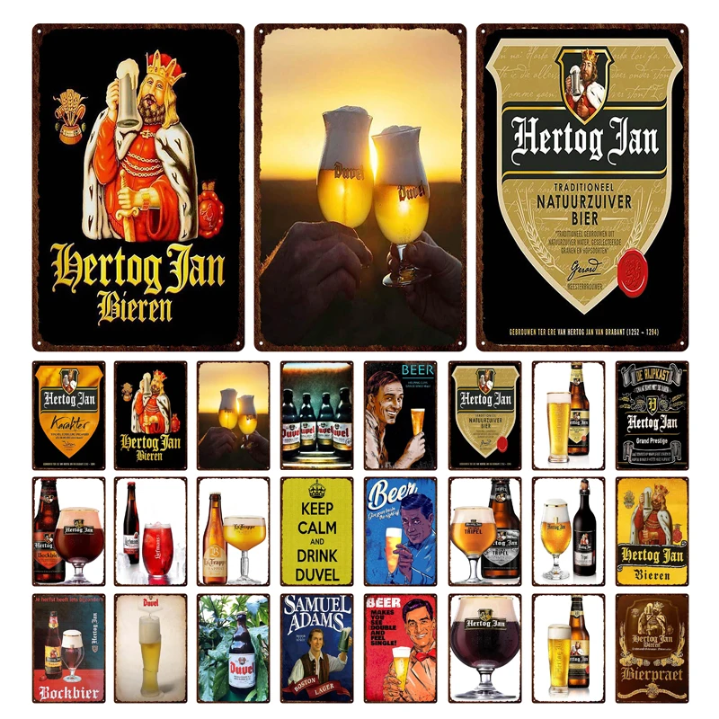 Famous Beer Brand Pin Up Signs Vintage Rusted Plate Poster Bar Pub Restaurant Wall Decor Art Crafts Metal Tin Sign Retro Plaques | Дом и сад