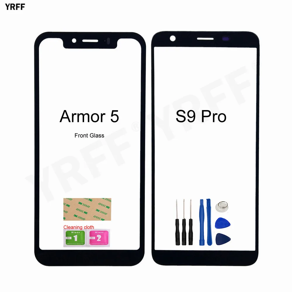 Передняя ремонт внешнего стекла Запчасти для Ulefone power 5 телефон стекло Панель S9 Pro