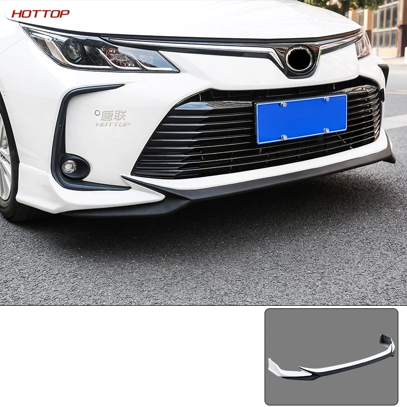 ABS жемчужно-белый автомобильный бампер для Toyota Corolla передний задний объемный+ Боковая юбка - Название цвета: Before Pearl White