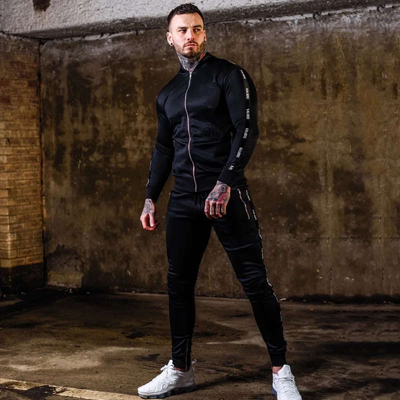 Vanquish Fashion Fitness Suit Muscle Brother Autumn Winter Fit Zipper Casual Cardigan Hip Hop Jogger Men's Wear Jogger Set 2020 Vanquish Fashion Fitness Suit Muscle Brother Autumn Winter Fit Zipper Casual Cardigan Hip Hop Jogger Men's Wear Jogger Set 2020