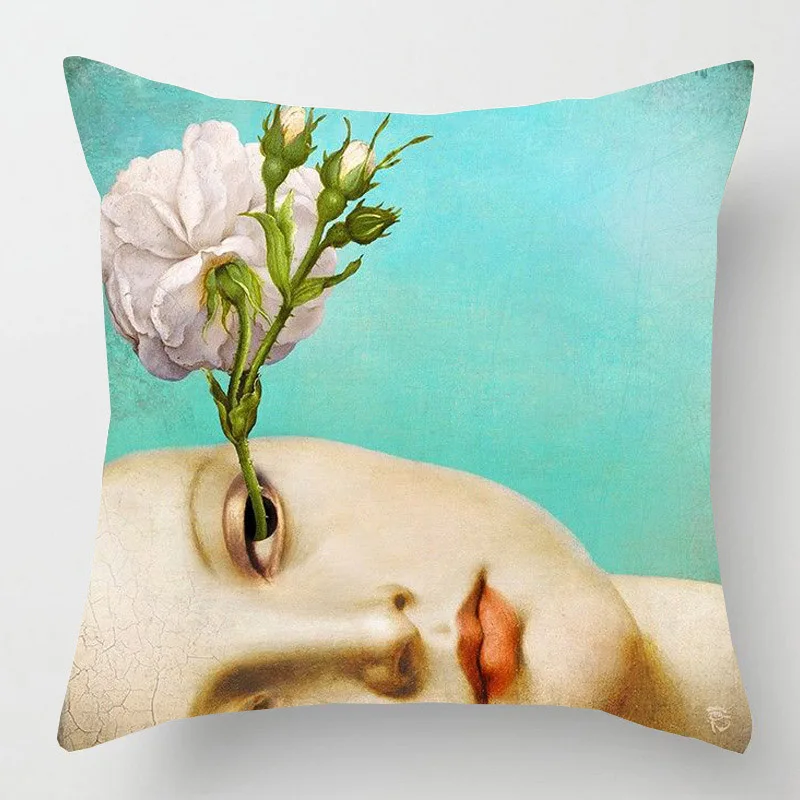 Художественная подушка для художественной подушки с реалистичным рисунком Dreamer The Messenger Enjoy Your Dinner Flower Bird подушка для девочки Чехлы льняная наволочка