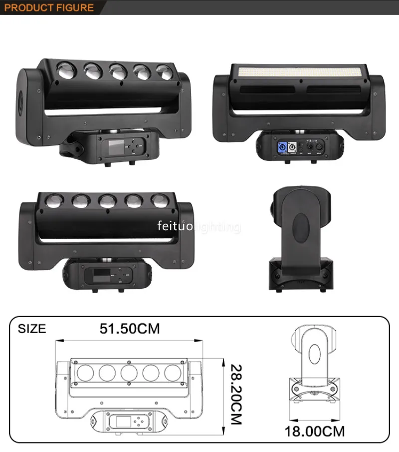 E-2pcs с Чехол Горячая Распродажа 250x0. 2W-RGB стробоскоп и 5x40 Вт RGBW 4in1 светодиодный диджейский луч при сценический светильник с подвижной головкой