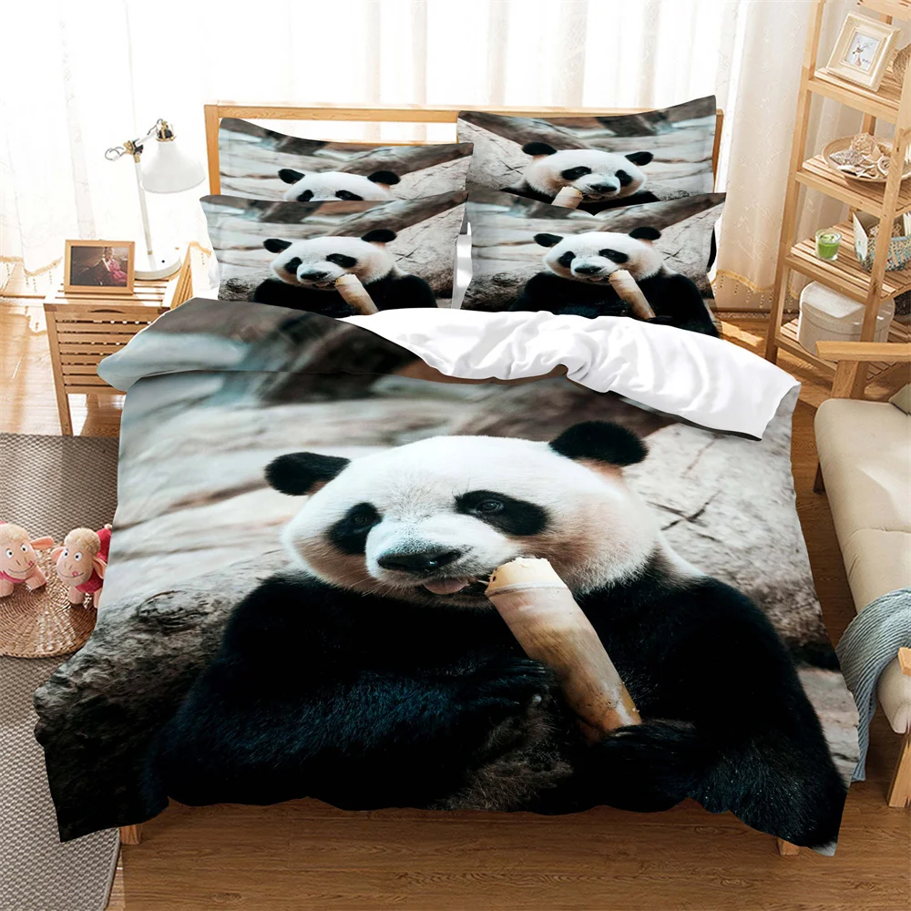 

Giant panda Fashion Bedding Set 2/3pcs 3D Digital Printing Duvet Cover Sets 1 Quilt Cover + 1/2 Pillowcases US/EU/AU Size