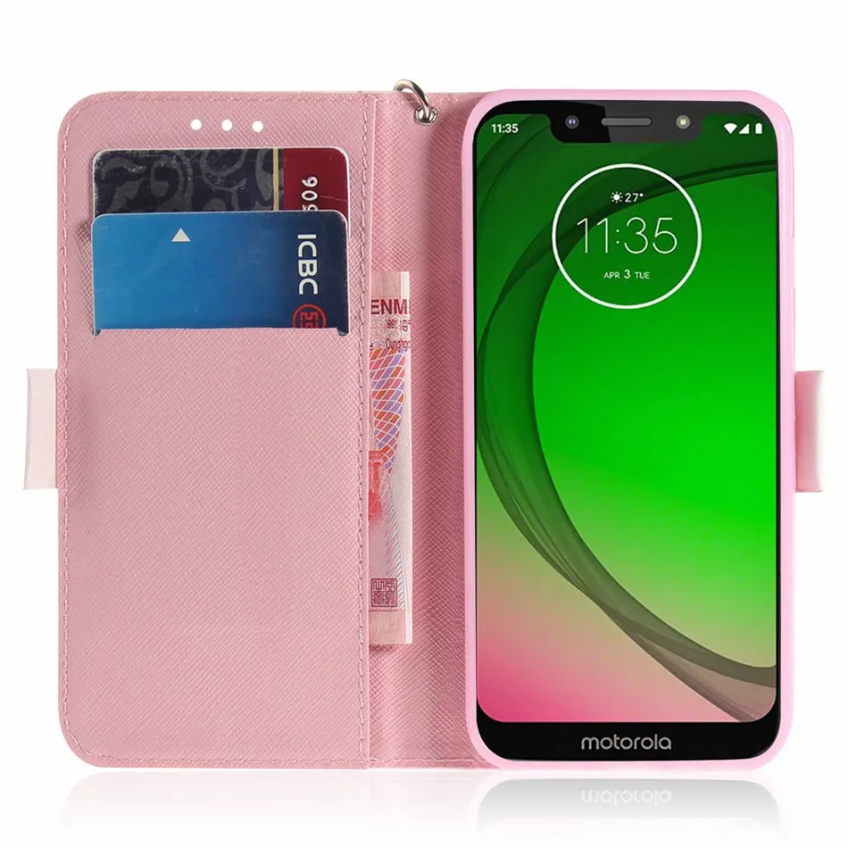 Чехлы подставки с рисунком магнолии для телефонов Motorola Moto One P30 Play G5S G6 Plus G7 Power E5