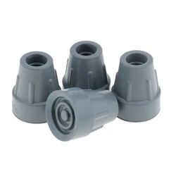 Set of 4 Durable Anti - Skid Rubber Crutch Tips, 16mm