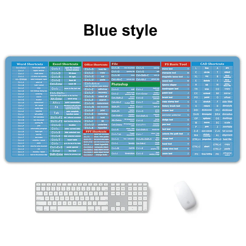 Общее программное обеспечение ярлыки коврик для мыши резиновый большой офисный игровой коврик для мыши клавиатуры слово эксель PowerPoint PPT PS фотошоп AutoCAD