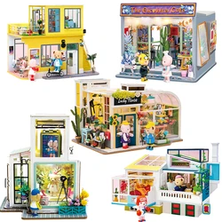 Maison de poupée en bois Miniature, bricolage, avec meubles, Kits de construction de modèles, jouets faits à la main, livraison directe 