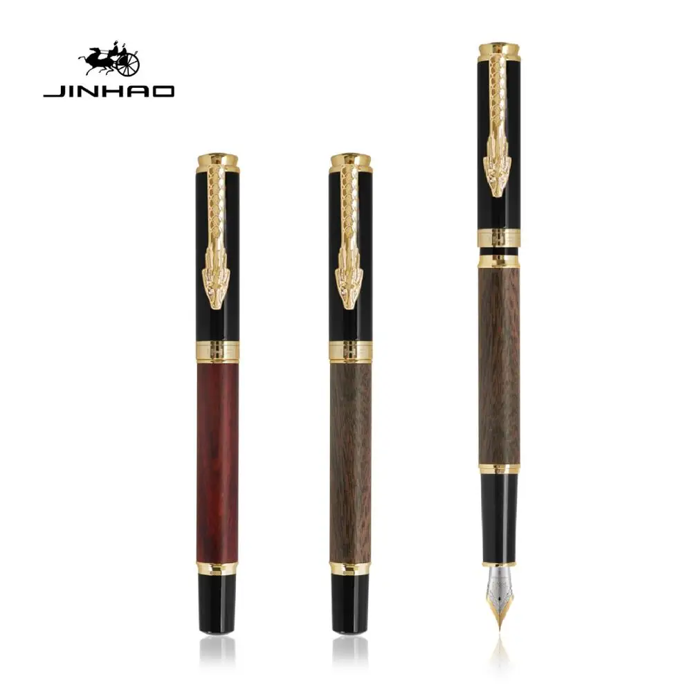 Jinhao 8802 авторучка Роскошный Дракон зажим золотой отделкой Фотофон в ретро стиле с