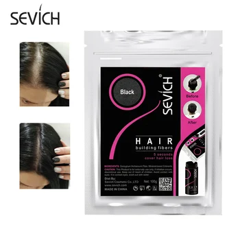 100g Perdita di capelli Costruzione di fibre per capelli Frullatore Nascondere Styling Fibra Polveri per capelli Diradamento Estensione ciglia cheratina Nero