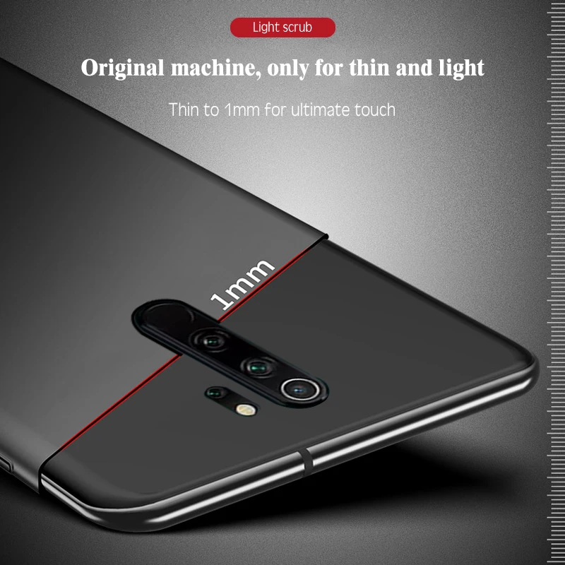 Ультратонкий дышащий жесткий чехол с эффектом потертости для Xiaomi Redmi Note 8 8Pro 8T 7 6 5