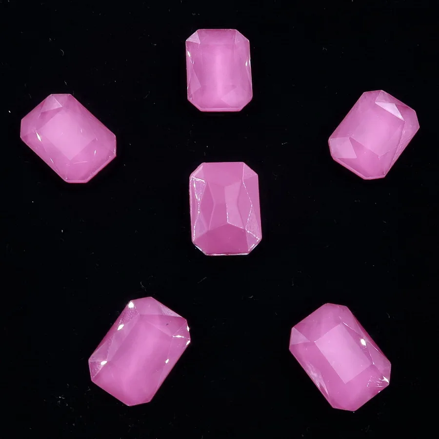 A14 Lt Amethyst Стеклянный кристалл 13*18 мм желейные конфеты AB& радужные цвета прямоугольной формы клей на Стразы бусины аппликация рукоделие diy отделка - Цвет: A14 Lt Amethyst