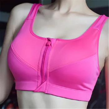

Women Zipper Push Up Sports Bra Fitness Women Sport Top Yoga Brassiere Back Buckle Sport Bra Fitness Gym Running Yoga Sports
