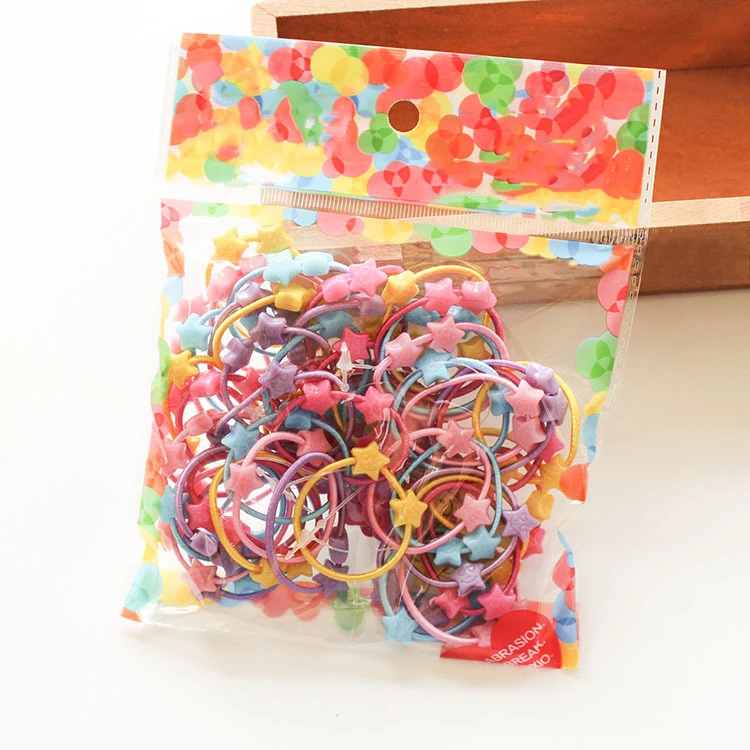 50Pcs/set Fashion Headwear Baby Hair Circle Cartoon Animal Hair Rope Rubber Band Children Headband Women Hair Jewelry