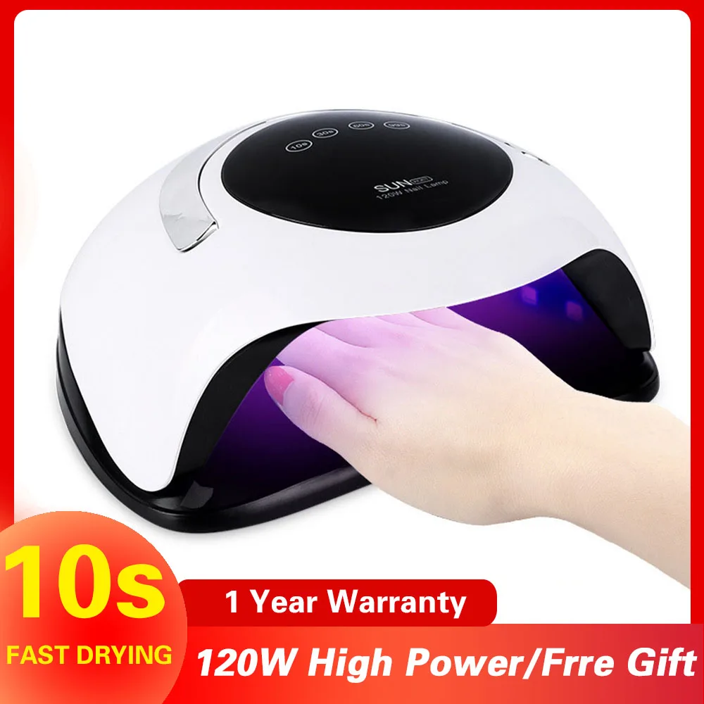 Lamp For Nails SUN BQ5T UV LED Nail Dryer 120W Ice Lamp For Manicure Gel Nail Polish Machine Lamp Drying Lamp For Gel Varnish