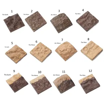 

2\" Universe Theme Resin Epoxy Art Cosmic Space Resin Earth Moon Wood Jewelry DIY Purely hand-broken