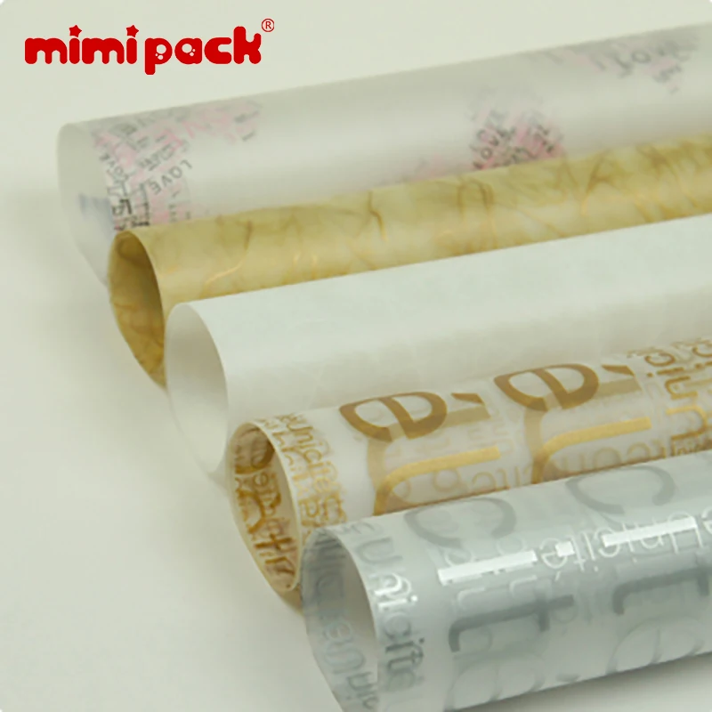 Mimipack Стильная полупрозрачная бумага с буквенным принтом тиснение ОПП цветочный