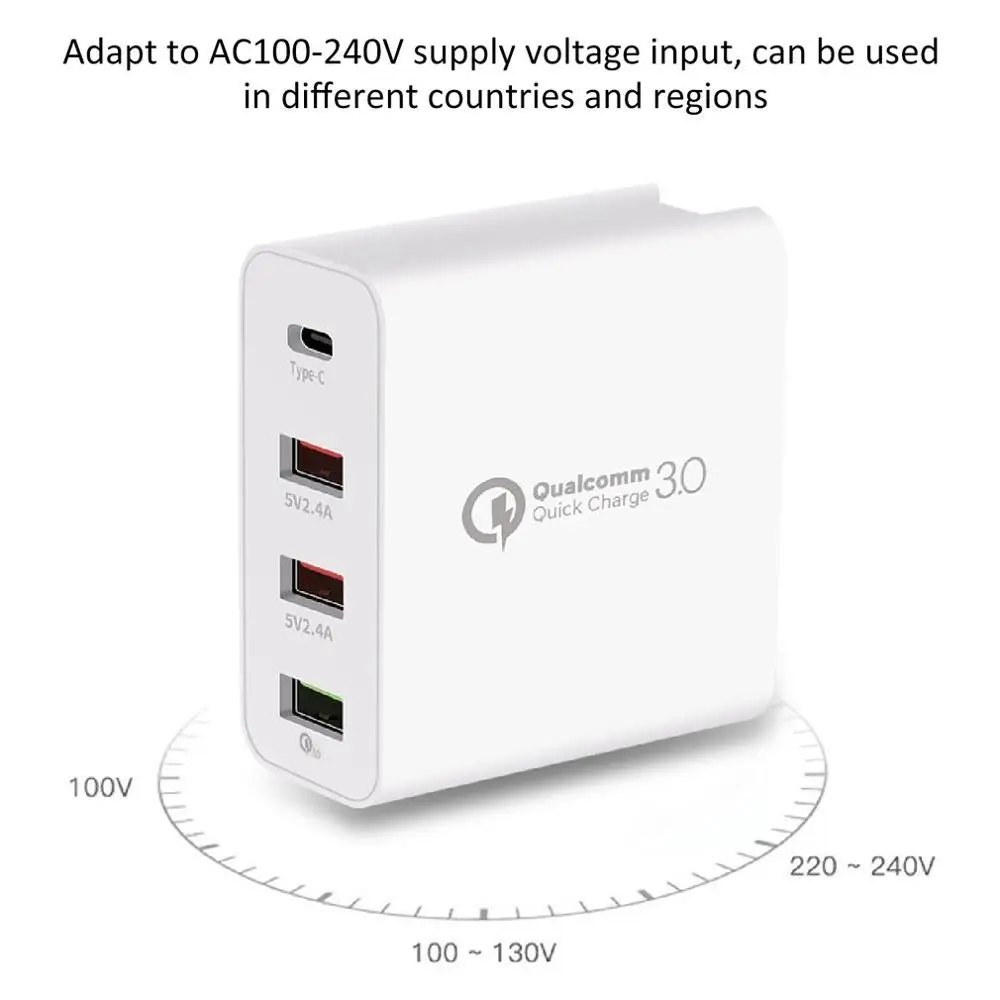Многофункциональное быстрое зарядное устройство USB зарядка несколько 4 USB зарядная станция для телефона универсальное usb-хаб умное зарядное устройство