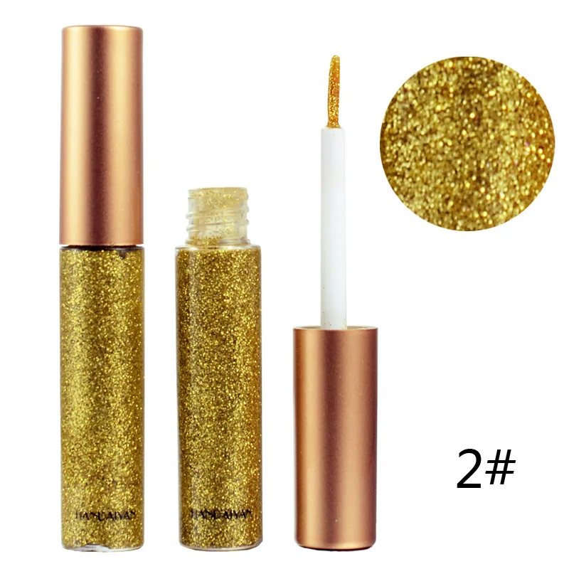 16 colors Liquid Glitter Eyeliner Long Lasting Diamond Eyeliner Cosmetic Waterproof Eyeshadow Shimmer Sparkling Makeup TSLM1