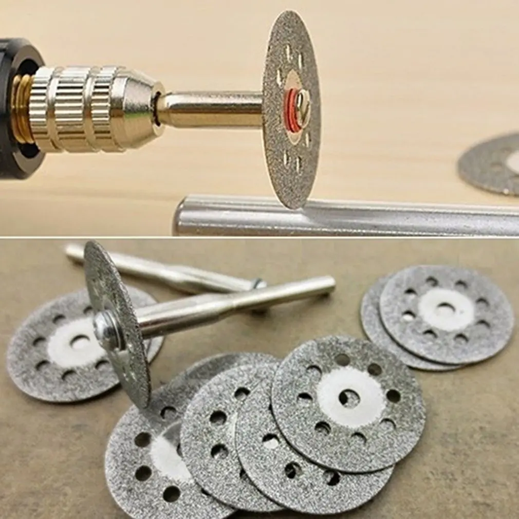 12 Pcs Rotary Tool Circular Saw Blades Cutting Wheel Discs Mandrel Dremel Cutoff Grinding Piece Emery Small Grinding Piece