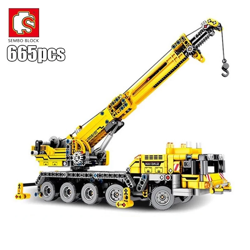 SEMBO Fit Technic мобильный кран создатель экспертных идей набор кирпичей 665 | Отзывы и видеообзор