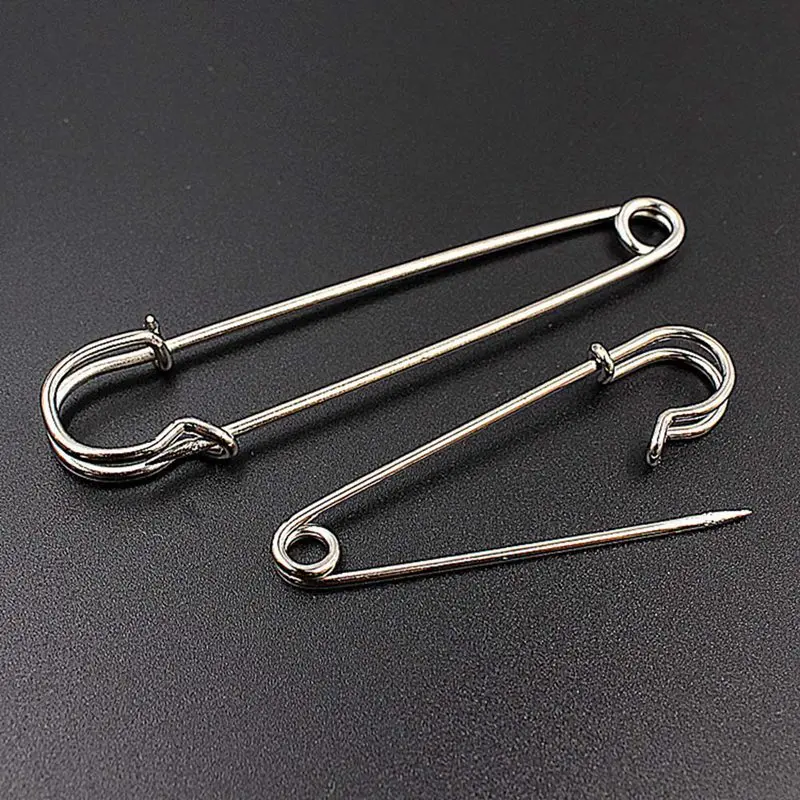 10pc Safety Pins DIY Sewing Tools Accessory Stainless Steel Needles Large Safety Pin Small Brooch Apparel Accessories