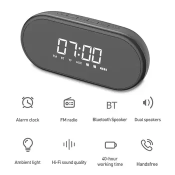 

Baseus Encok E09 Bluetooth V4.2 Wireless Clock Multifunction Mirror LED Alarm Clocks With FM Radio Stereo Speaker Music Player