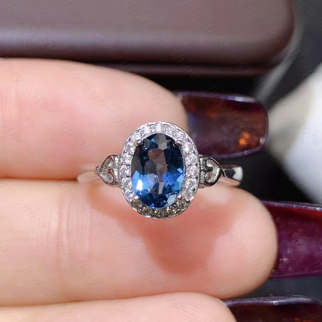 

Natural Topaz Silver Ringss 925 Sterling Silver Ring Fine Jewelry Gift For Women Lady Girls