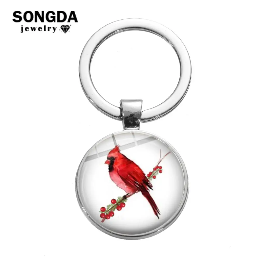 Брелок птичка SONGDA Northern Cardinal Рождественский брелок с изображением Красного