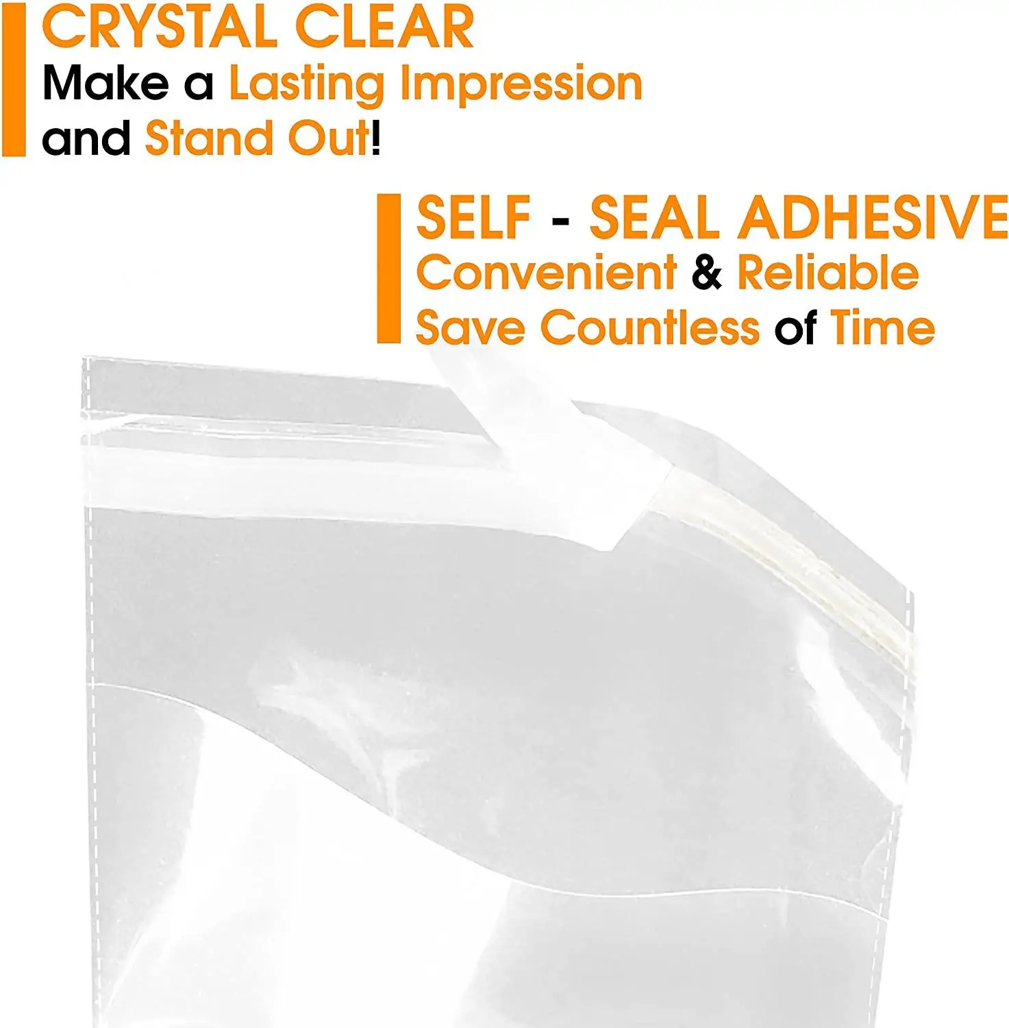 Clear Plastic Self Adhesive Bag  Jewelry Accessories Candy Packing Bag Gift Cookie seal bags Packaging Bag