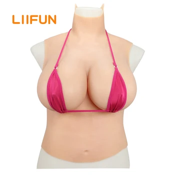 

Liifun Realistic Silicone Breast Forms Bodysuit H-cup Tits False Boobs for Crossdresser Drag Queen Shemale Cosplay Transgender