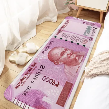 

2020 Hot Sale Indian Currency Carpet Anti-Slip Carpet Flannel Bedroom Floor Living Room Kitchen Rug Carpet Mat Room Decorative