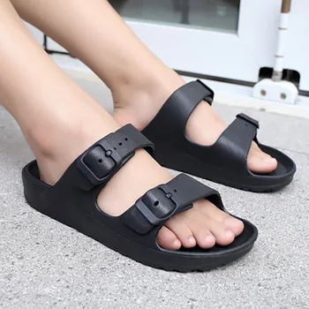 

Summer Woman Slipper 2020 New Women Casual Candy Color Ladies Buckle Flats Woman Breathable Footwear Female Open Toe Shoes