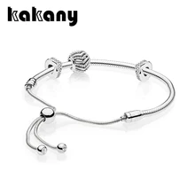 Какани подлинный 1:1 классический элегантный блестящий кулон циркон из бисера Diy браслет женский популярный 925 пробы серебряные ювелирные изделия