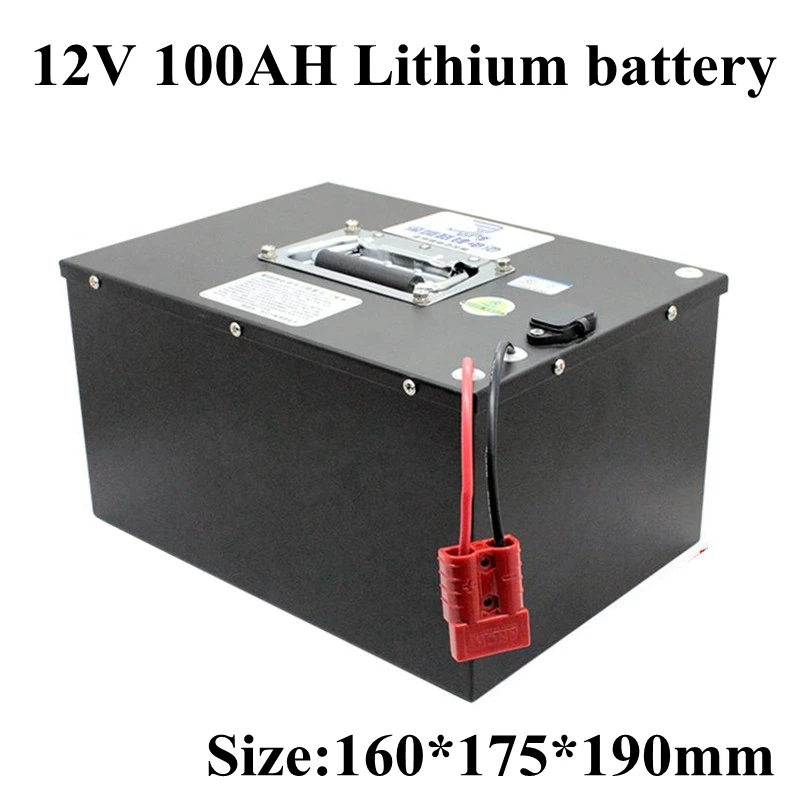

12V 100Ah Lithium Li Ion Battery Pack Built-in BMS for Solar System/electric Boat/energy Storage System/RV/solar Panel+charger