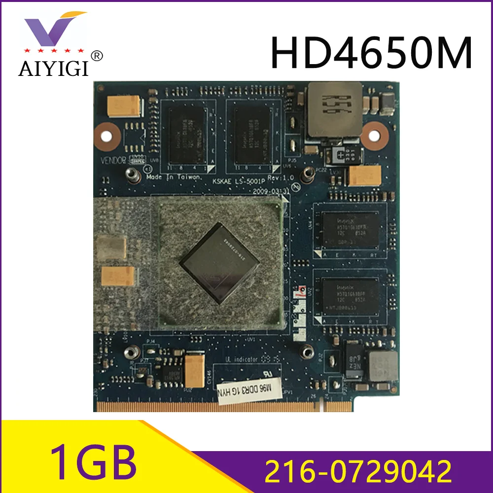 Видеокарта Radeon HD4650 HD4650M GDDR2 1 ГБ 216-0729042 с X-кронштейном для ноутбука Toshiba A500 L500 L550 100%