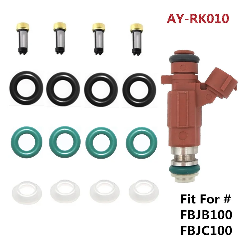 Fuel injector repair kit service kits fit for Nissan Sentra Fuel Injector #FBJB100 FBJC100 16600-5L700 166005L30 AY-RK010 4sets