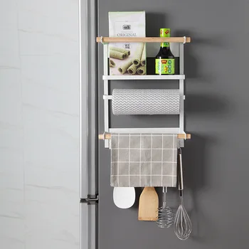

Refrigerator Shelf Fridge Storage Rack Kitchen Accessories Punch-free Organizer Shelf Kitchen Holder Shelves For Refrigerator