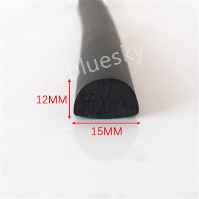 Rodada D Isolamento Bar Strip 3mm - 38mm Grosso Preto