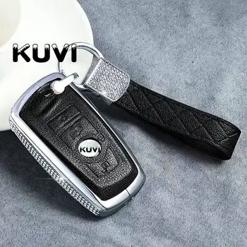 

Alloy Leather Remote Keyless Car Key Case Cover F10 F20 F30 F40 Series For BMW 1 3 5 series