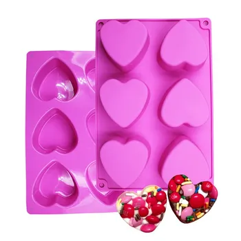 

Silicone Soap Mold Heart Shape Chocolate Candy Mould Handmade Craft Pudding Cake Baking Tools