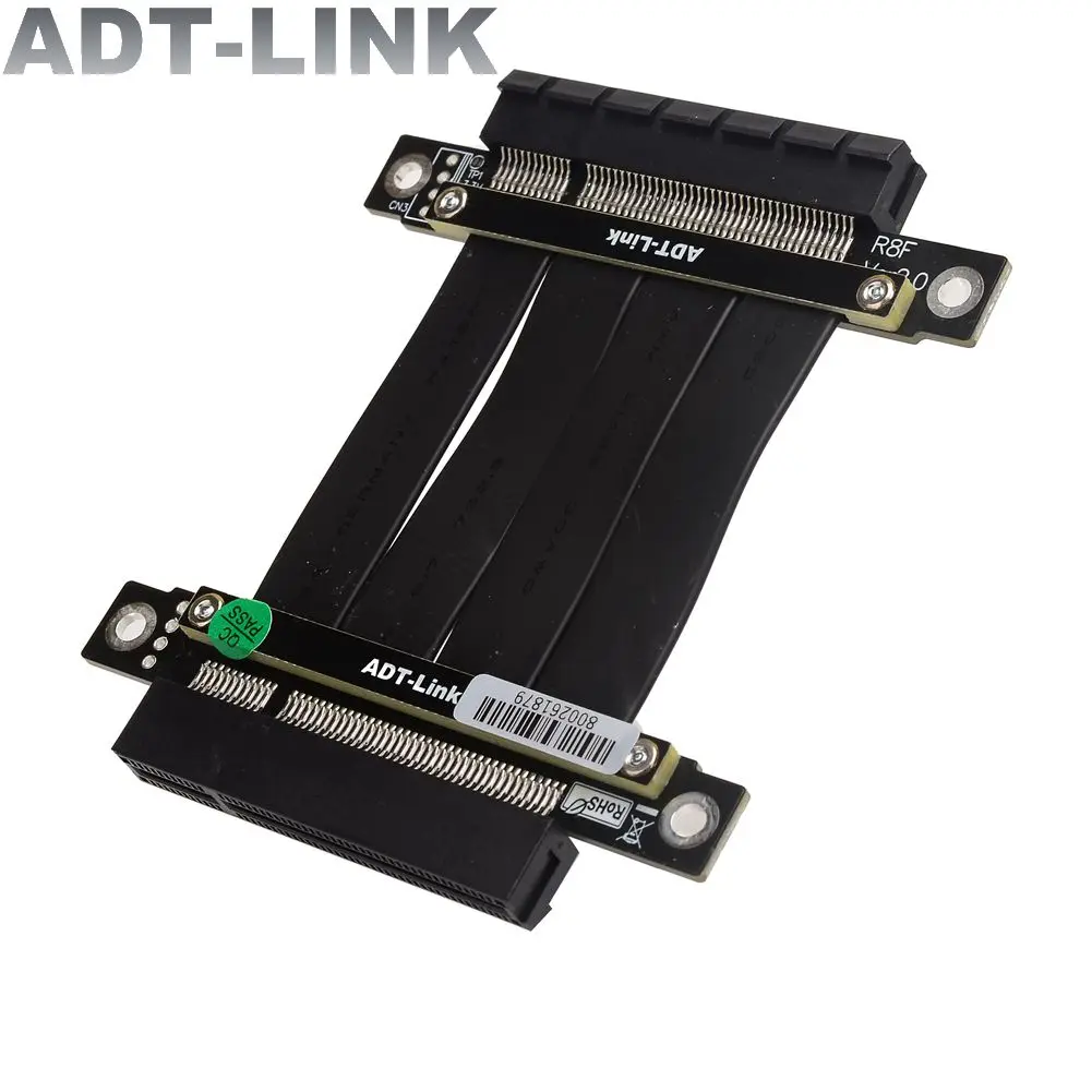 para x8 Riser Cabo Fêmea para Sinal Fêmea Direto tx para tx rx para rx Cabo de Extensão Pci Express Riser Extender Jumpers Pcie3.0 x8