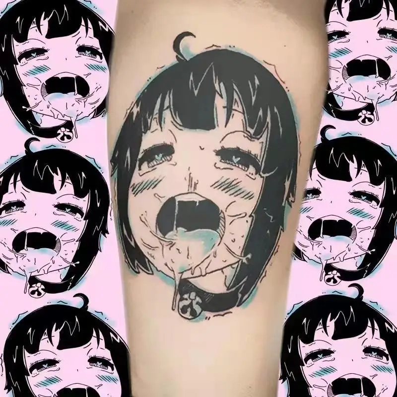 Waterproof Tattoo Sticker Female Cartoon Beautiful Girl Sexy Dark Fashion Body Art Fake Tattoo Lasting Arm Temporary Tattoo Set