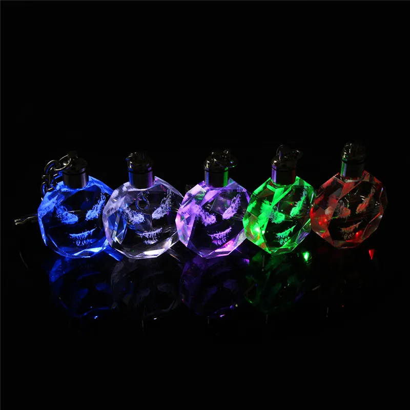 

Hanging Ring Keychain Crystal K9 Venom Cute Funny Colorful LED Pendant Key Chains Personalized Customization