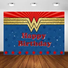 Wonder Girl вечерние фоны Wonder Woman Super Girl День Рождения украшения баннер Индивидуальные фотографии фон