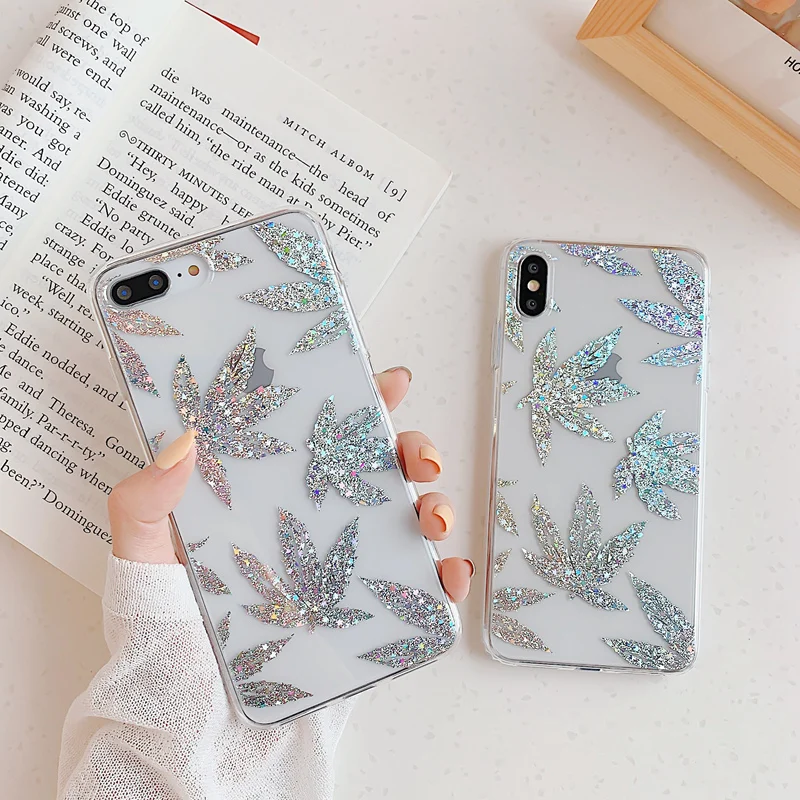 Чехол с покрытием из розового золота для iphone 11 Pro Max 7 8 Plus XR X XS Max, блестящий лимон ананас, растительное дерево, чехол для телефона, прозрачный чехол