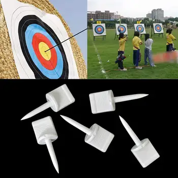 

Shooting Accessory Fashion Durable White 5.5*2*0.9cm Plastic Immobilization Fixed Fasten Target Paper Nail Gifts Archery